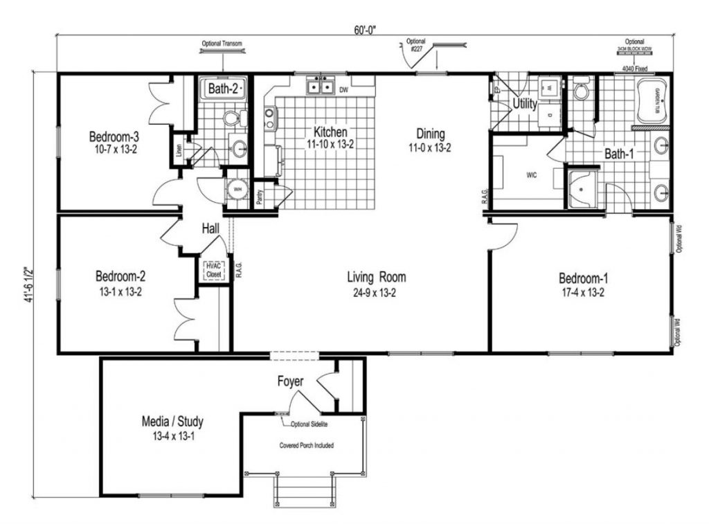 Homestead III | 1924 Square Foot Ranch Floor Plan