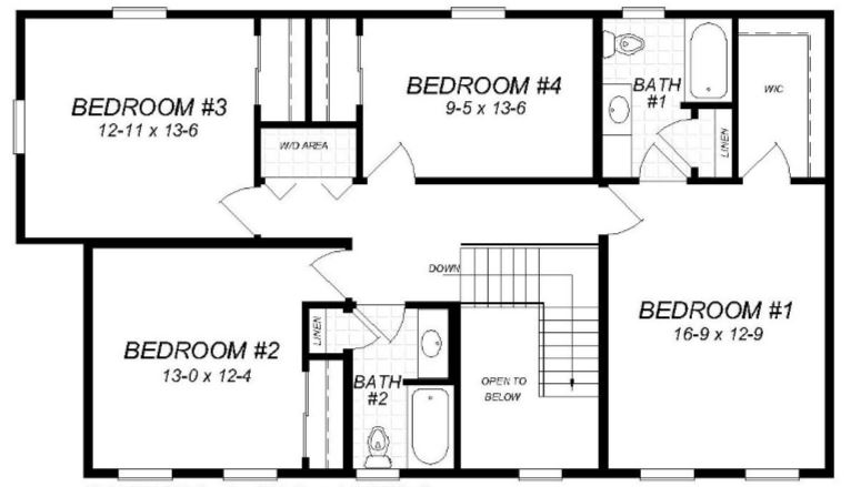 Danbury I | 2530 Square Foot Two Story Floor Plan