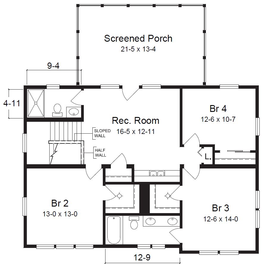 Belmar II 2545 Square Foot Two Story Floor Plan