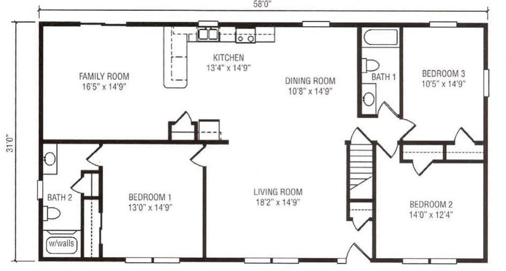 Brittingham | 1798 Square Foot Ranch Floor Plan