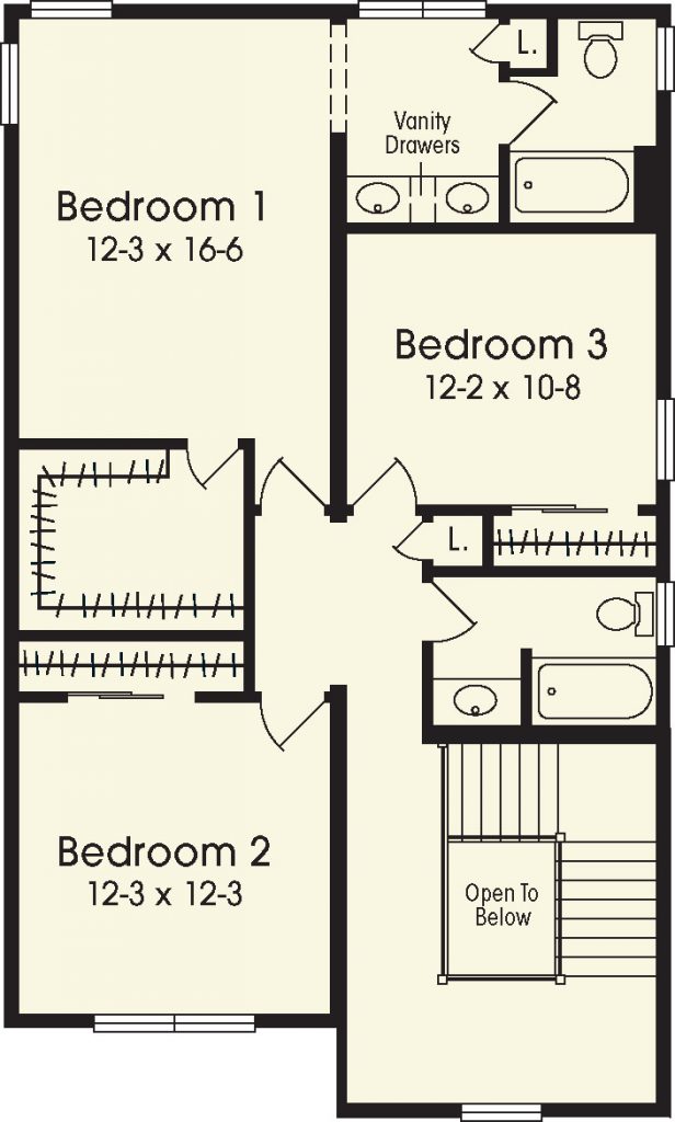 Lenox A 2132 Square Foot Split Level Floor Plan