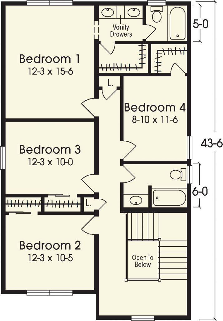 Lenox B 2132 Square Foot Split Level Floor Plan