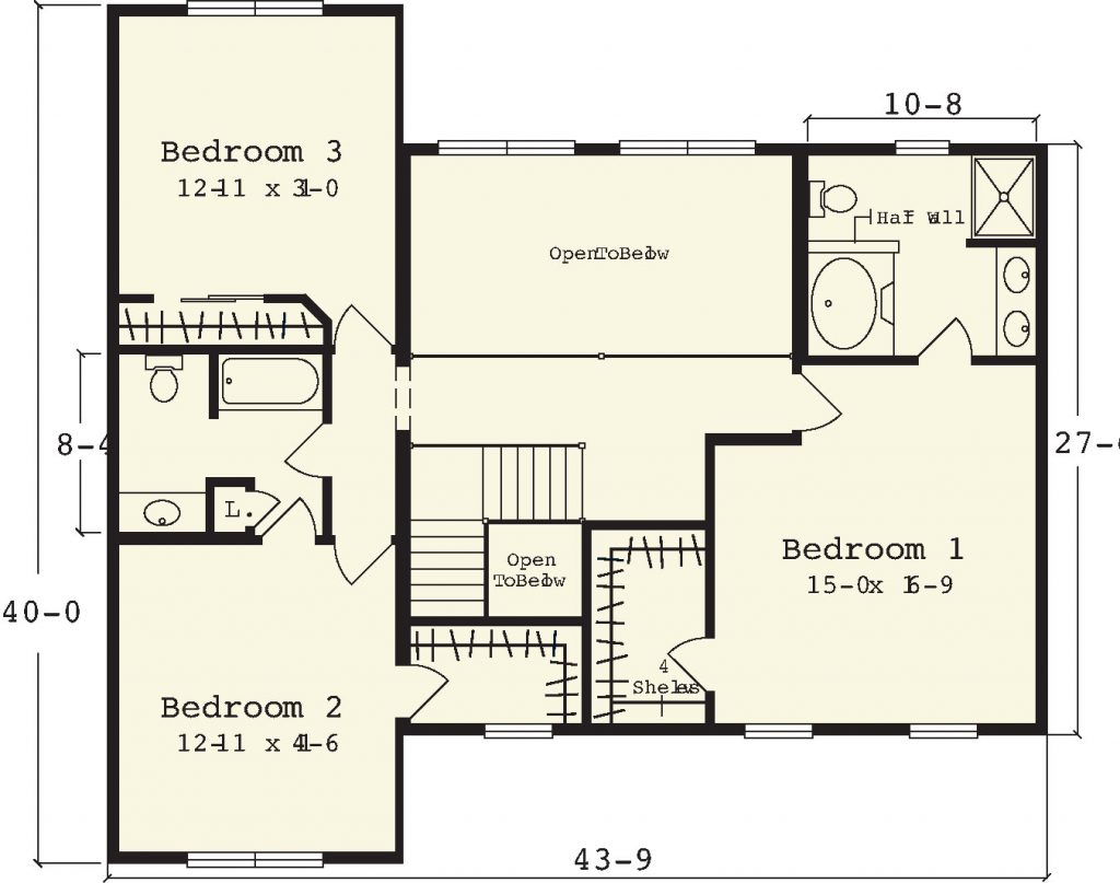 Summit 2761 Square Foot Two Story Floor Plan