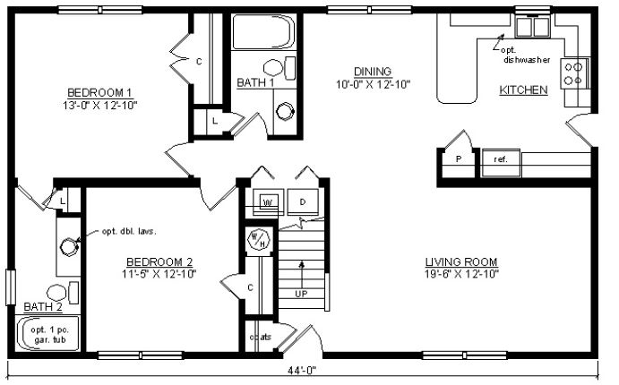 Bayport | 1936 Square Foot Cape Floor Plan