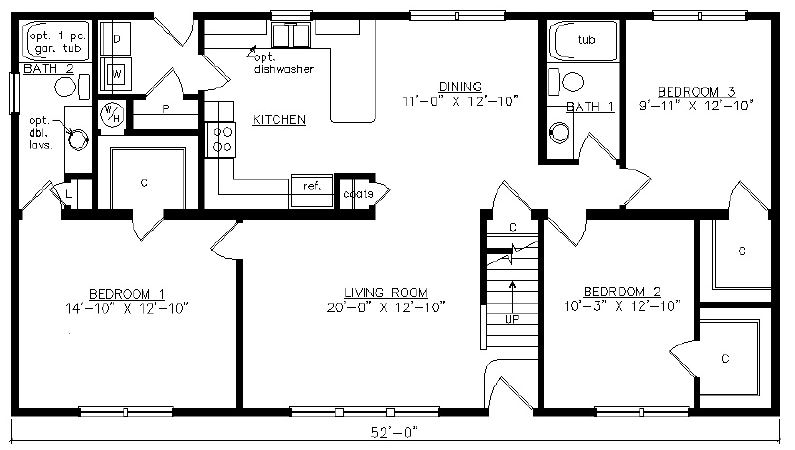 Fifth Avenue I | 2253 Square Foot Cape Floor Plan