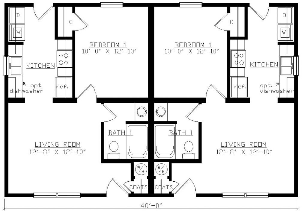 amherst-1093-square-foot-multi-family-floor-plan