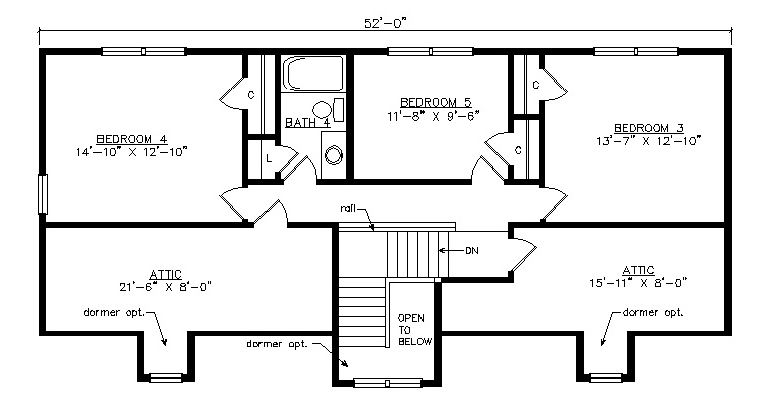 Halifax 2242 Square Foot Cape Floor Plan