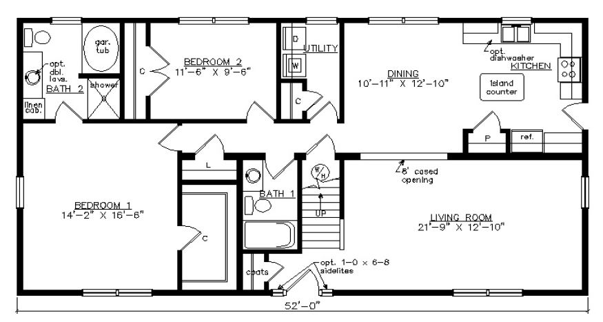 Southport I | 2132 Square Foot Cape Floor Plan