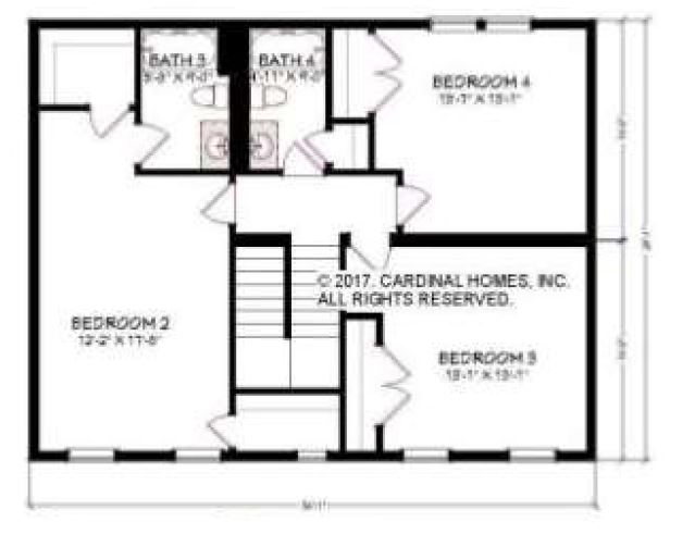 Hadley 2352 Square Foot Two Story Floor Plan