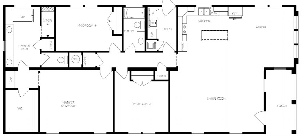 Walton 1935 Square Foot Ranch Floor Plan