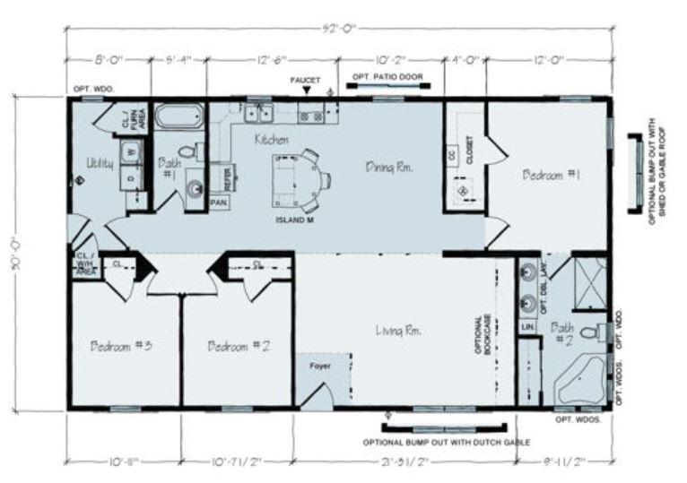 Adelaide I | 1560 Square Foot Ranch Floor Plan