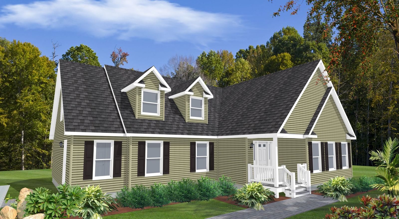 Woodbine | 2035 Square Foot Cape Floor Plan