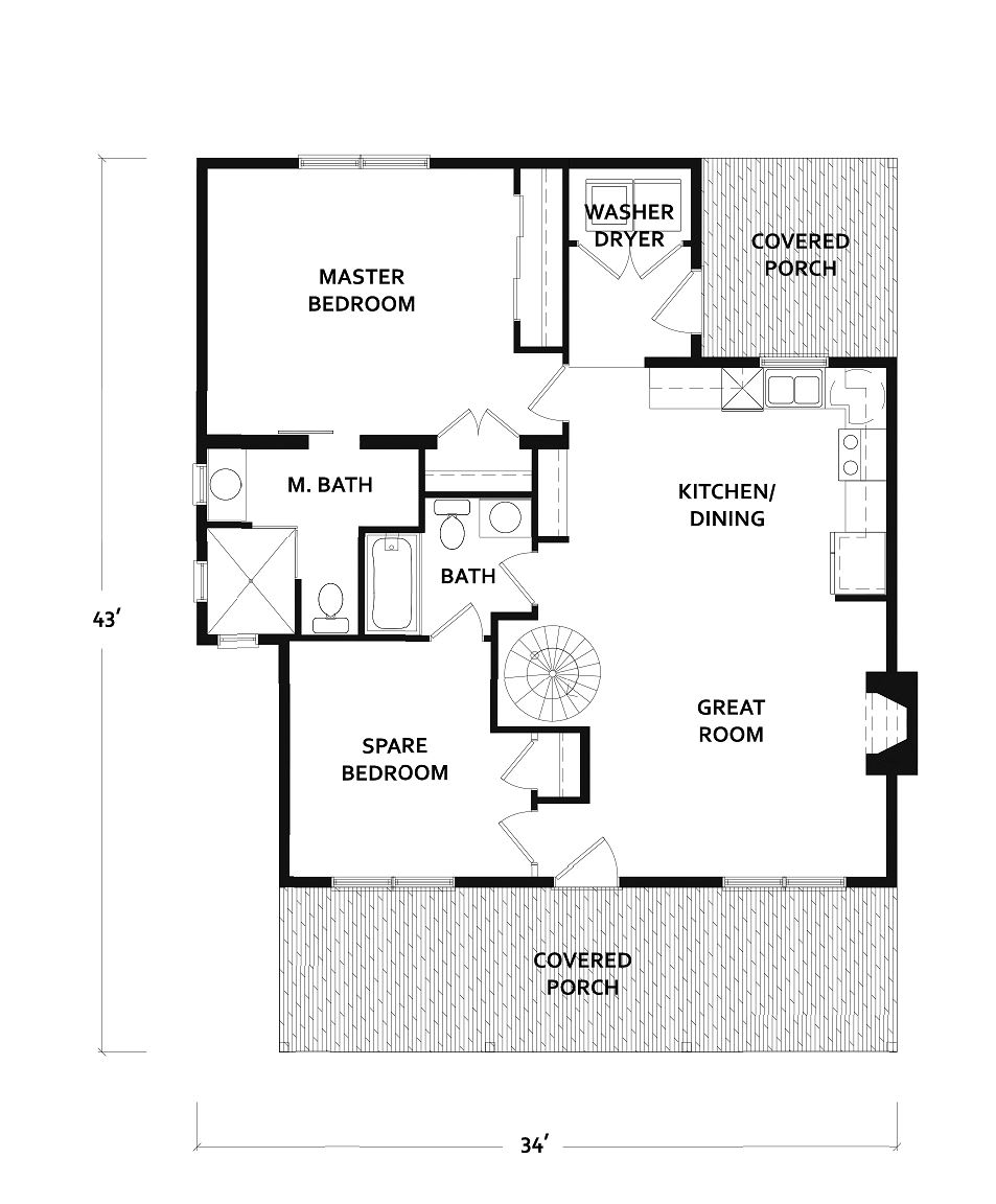 1064 Sq Foot House Plans