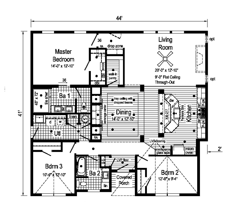 Rockbridge Elite I | 1763 Square Foot Ranch Floor Plan