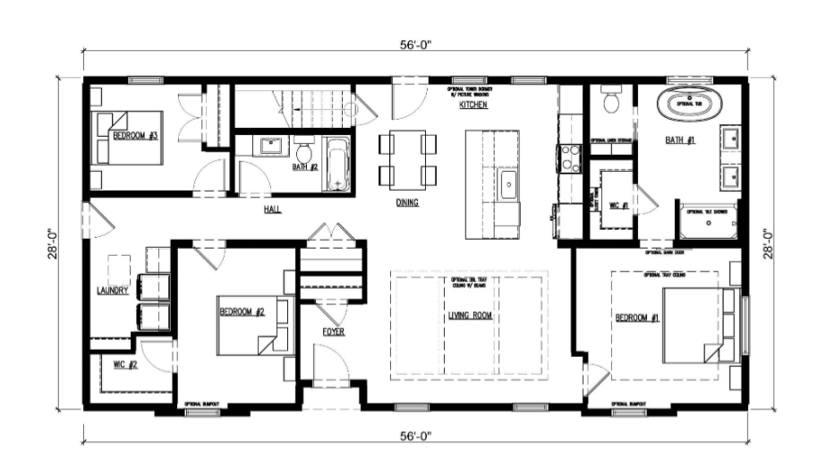 Yukon – Immediate Delivery | 1568 Square Foot Ranch Floor Plan